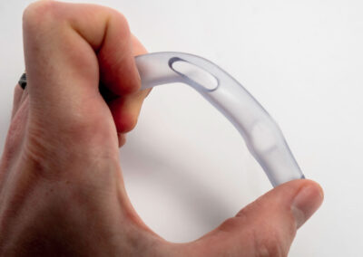 K-Katch flex catheter opening and bend detail